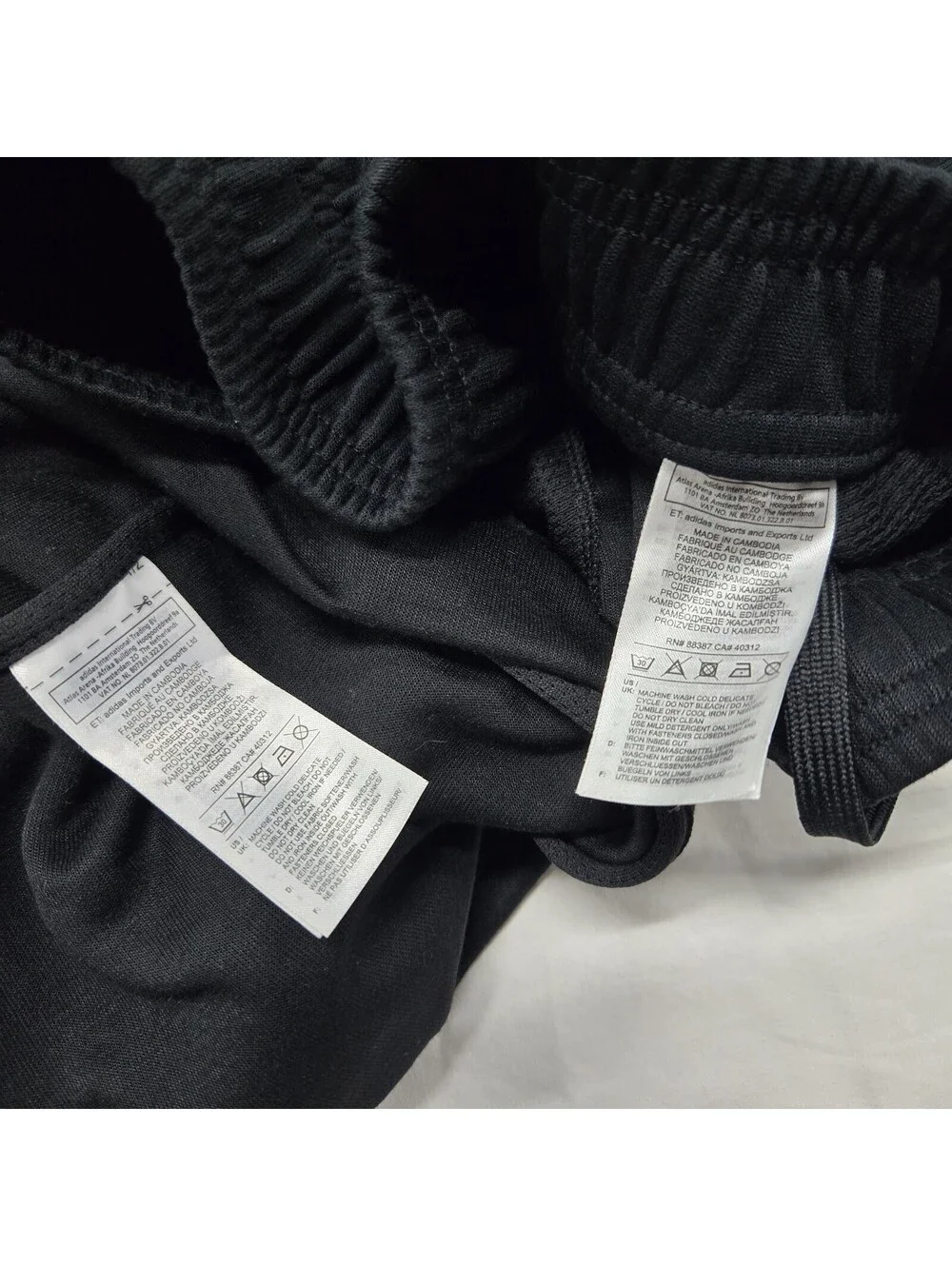 EUC Men's MEDIUM Adidas Tracksuit Zip Up Hoodie Joggers Black White Logo Running